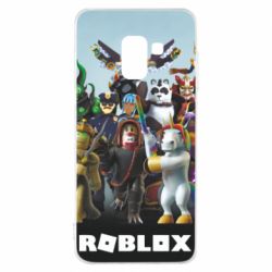 Чехол для Samsung A8 2018 Roblox персонажи - PrintSalon