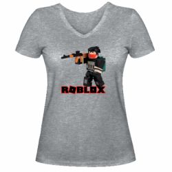 Женская футболка с V-образным вырезом Roblox Sniper
