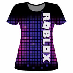 Женская футболка 3D Roblox squares - PrintSalon