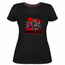 Женская премиум футболка Roblox Team Of Heroes - PrintSalon