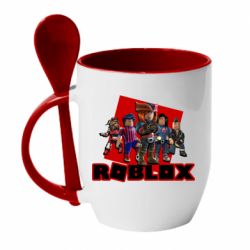 Чашка с ложкой Roblox Team Of Heroes - PrintSalon