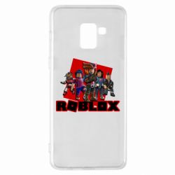 Чехол для Samsung A8+ 2018 Roblox Team Of Heroes - PrintSalon