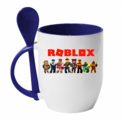 Чашка з ложкою Roblox team - PrintSalon