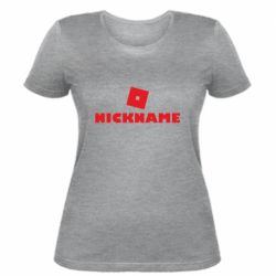 Жіноча футболка Roblox Your Nickaneme - PrintSalon