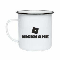 Кружка емальована Roblox Your Nickaneme - PrintSalon