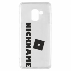 Чехол для Samsung A8 2018 Roblox Your Nickaneme-PrintSalon Чехол для Samsung A8 2018 Roblox Your Nickaneme