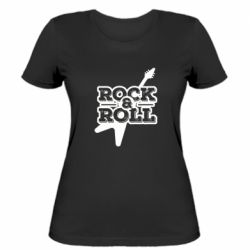 Женская футболка Rock-n-Roll on guitar - PrintSalon