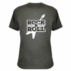 Камуфляжная футболка Rock-n-Roll on guitar - PrintSalon