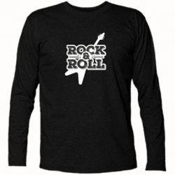 Футболка с длинным рукавом Rock-n-Roll on guitar - PrintSalon