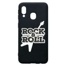 Чехол для Samsung A40 Rock-n-Roll on guitar - PrintSalon
