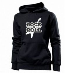 Женское худи Rock-n-Roll on guitar - PrintSalon