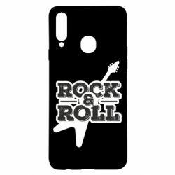 Чехол для Samsung A20s Rock-n-Roll on guitar - PrintSalon