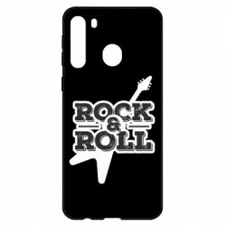 Чехол для Samsung A21 Rock-n-Roll on guitar - PrintSalon