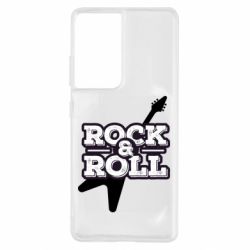 Чехол для Samsung S21 Ultra Rock-n-Roll on guitar - PrintSalon