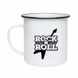 Кружка эмалированная Rock-n-Roll on guitar - PrintSalon