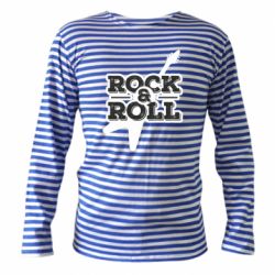 Тельняшка с длинным рукавом Rock-n-Roll on guitar - PrintSalon