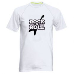 Мужская футболка для спорта Rock-n-Roll on guitar - PrintSalon