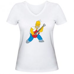 Женская футболка с V-образным вырезом Rock this party! - PrintSalon