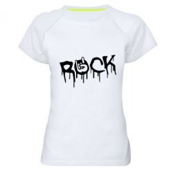 Жіноча футболка для спорту Rock - PrintSalon