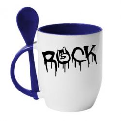 Чашка з ложкою Rock - PrintSalon