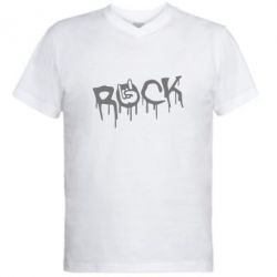 Чоловіча футболка з V-подібним вирізом Rock - PrintSalon