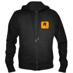 Мужское худи на молнии Rockstar Games logo - PrintSalon