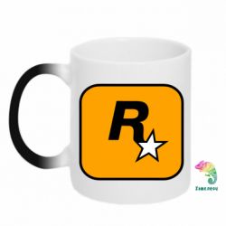 Чашка-хамелеон Rockstar Games logo - PrintSalon