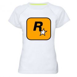 Женская футболка для спорта Rockstar Games logo - PrintSalon