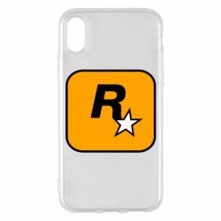 Чехол для iPhone X/Xs Rockstar Games logo - PrintSalon