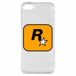 Чехол для iPhone5/5S/SE Rockstar Games logo - PrintSalon