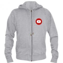 Мужское худи на молнии Round logo - PrintSalon