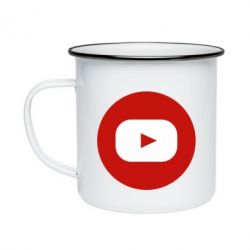 Кружка эмалированная Round logo - PrintSalon