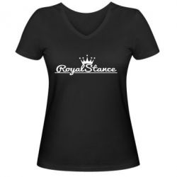 Женская футболка с V-образным вырезом Royal Stance - PrintSalon