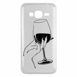 Чехол для Samsung J3 2016 Рука с бокалом - PrintSalon
