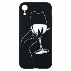 Чехол для iPhone XR Рука с бокалом - PrintSalon