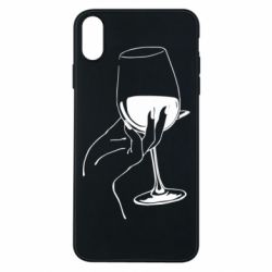 Чехол для iPhone Xs Max Рука с бокалом - PrintSalon