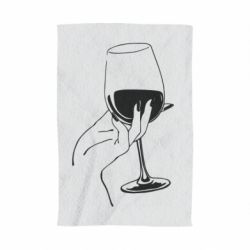 Полотенце с принтом Рука с бокалом - PrintSalon