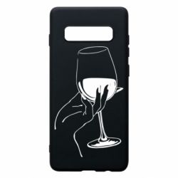 Чехол для Samsung S10+ Рука с бокалом - PrintSalon