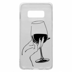 Чехол для Samsung S10e Рука с бокалом - PrintSalon
