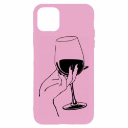 Чехол для iPhone 11 Рука с бокалом - PrintSalon