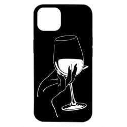 Чехол для iPhone 14 Рука с бокалом - PrintSalon