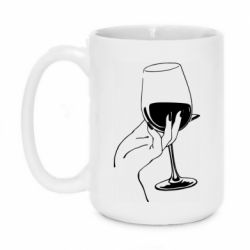 Чашка 420ml Рука с бокалом - PrintSalon