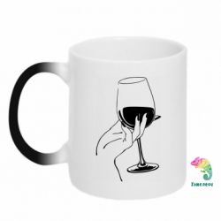 Чашка-хамелеон Рука с бокалом - PrintSalon