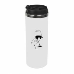 Термокружка Рука с бокалом - PrintSalon