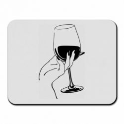 Коврик для мыши Рука с бокалом - PrintSalon