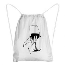 Рюкзак-мешок Рука с бокалом - PrintSalon