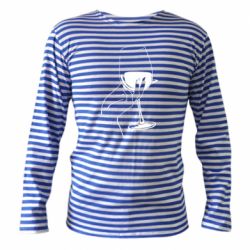 Тельняшка с длинным рукавом Рука с бокалом - PrintSalon