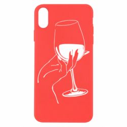 Чехол для iPhone X/Xs Рука с бокалом - PrintSalon