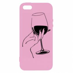 Чехол для iPhone5/5S/SE Рука с бокалом - PrintSalon