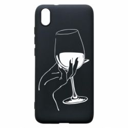 Чехол для Xiaomi Redmi 7A Рука с бокалом - PrintSalon